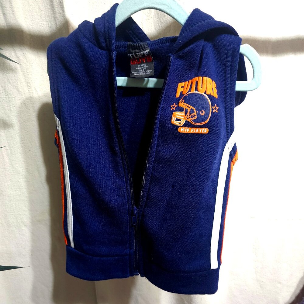 3T Navy Blue Zip-up Sport Vest